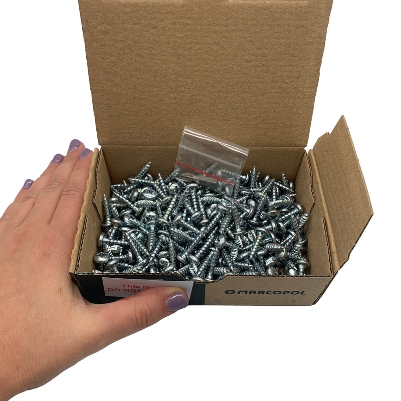Pack of 250 DIN 7981 Galvanised Steel 5.0 x 20