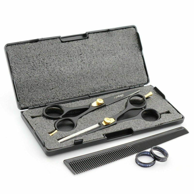 Haryali London Professional Hairdressing Scissors Set with Adjustable Screw Texture