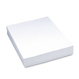 Pacon 2403 Composition Paper, 3/8-Inch Ruling, 16 lbs., 8-1/2 x 11, White, 500 Sheets/Pack
