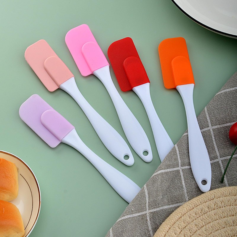 8 Pack Mini Silicone Scraper Set ，Heat Resistant Rubber Scrapers