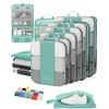 10 Set Compression Packing Cubes for Travel Essentials,Compressible Expandable Packing