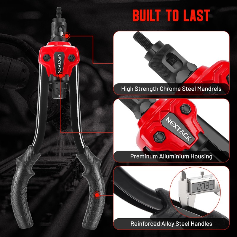 NEXTACK Rivet Nut Tool Kit with a Step Drill Bit,