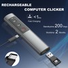 Rechargeable Presentation Clicker for Laptop PowerPoint, USB-A USB-C Presentation Pointer,
