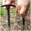 WHAMVOX 12pcs Plastic Tent Pegs Lightweight Nylon Spiral Stakes for