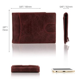 Otto Angelino Top Grain Leather Wallet with Money Clip - RFID Blocking – Unisex