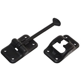 RV Designer E236 Entry Door Holder - T-Style RV Door Holder 6 inch Black - Durable Plastic for Camper/RV Doors - Easy Install with Plunger & Screws - Top RV Accessories