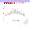 JEWEKY Light Up Rhinestone Tiara Silver Glow Princess Crystal Crown