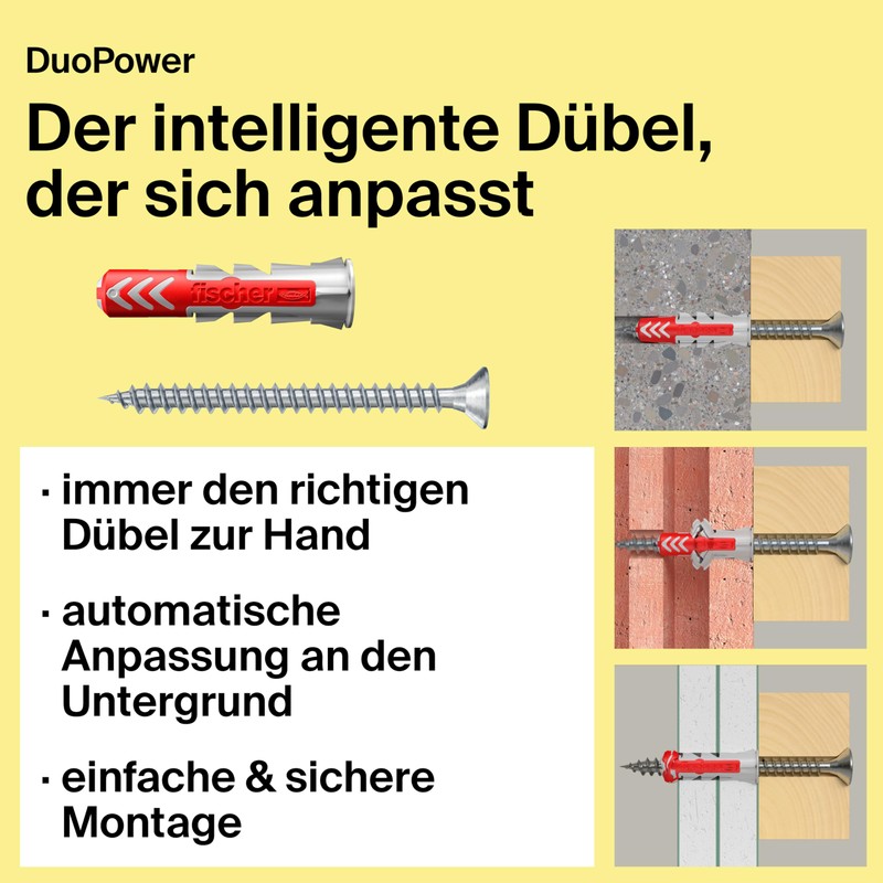 fischer Meister-Box DuoPower Dowel Box with 133 Screws, Hooks and
