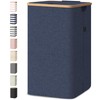 BALEINE Laundry Hamper with Lid, Tall Laundry Baskets with Bamboo