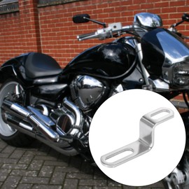 Motoforti 20mm 30mm 0.8" 1.18" Motorcycle Exhaust Pipe Bracket Z Shape Muffler Mounting Clamp Stainless Steel Silver Tone