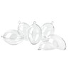 Set of 6 Acrylic Eggs 6 cm Transparent with Hanging Loop Easter Eggs for Crafts Separable