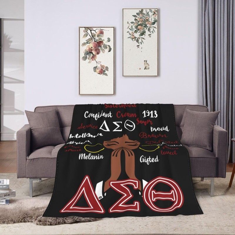 Sorority Gifts Blanket Throw Flannel Lightweight Comfortable Warm Paraphernalia Blankets