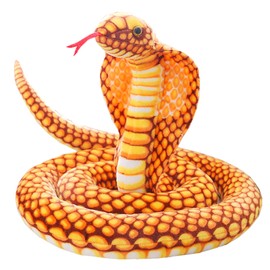Trayosin Plush Toy, Giant Snake Plush Large Cuddly Toy, Stuffed Animal Snake, Realistic Stuffed Toy, Snake, Plush Toy, Gifts for Birthday Party, Prank Props (Yellow, 170 cm)