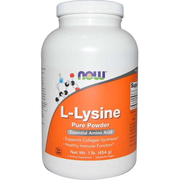NOW Foods L-Lysine 100% Pure Powder 435 mg-1 Powder