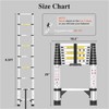 Telescoping Ladder Extension Telescopic Collapsible - 8.5 FT Rv Telescope