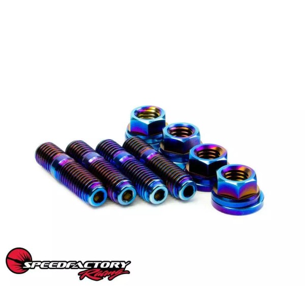 SpeedFactory Racing Titanium Turbo to Manifold Stud Kit (BURNT FINISH)