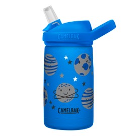 CamelBak 2665401035 Eddy+ Kids 12 oz Botella de Agua con Sorbito, Acero Inoxidable con Aislación, Space Smiles