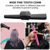 Carbon Fiber Cutting Comb, Fine and Wide Tooth Barber Comb,
