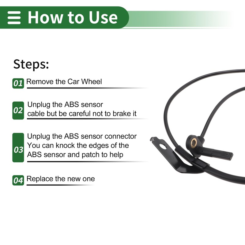 HEROFFIX ABS Wheel Speed Sensor ABS Sensor Anti-lock Braking System