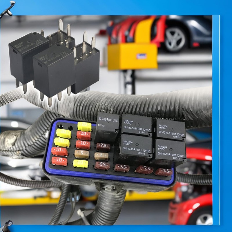 301-1C-C-R1 U01 12VDC 35A/20A 5-Pin Car Relay Pack of 4