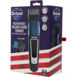 Barbasol Cordless Vacuum Beard Trimmer 10 Adjustable Guide Settings New Sealed