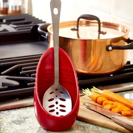 Speckled Upright Spoon Rests - Barn Red