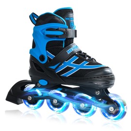 METROLLER Inline Skates for Girls Boys Ages 5-8 8-12 Adjustable Illuminating Wheels Inline Roller Skates for Youth Kids Outdoor Blades