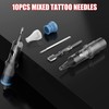 Tuffking Tattoo Gun Machine Kit-Cordless Rotary Tattoo Pen Set with