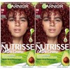 Garnier Hair Color Nutrisse Nourishing Creme, 66 True Red (Pomegranate) Permanent Hair Dye, 2 Count (Packaging May Vary)