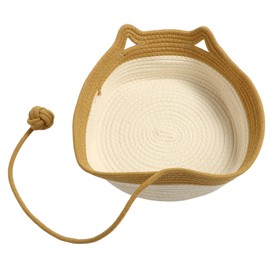 Handwoven Cotton Rope Cat Bed Multifunctional Exquisite Comfortable Cat House Bed for Pet Supplies
