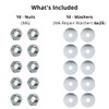 M6 Nuts & Repair Washers Set. 10 – M6 Steel