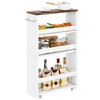 IBUYKE IBUYKE Slim Storage Cart 5.9" W, Rolling Kitchen Storage