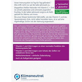 Double Heart Hot Elderberry with Vitamin C and Zinc, Pack of 10)