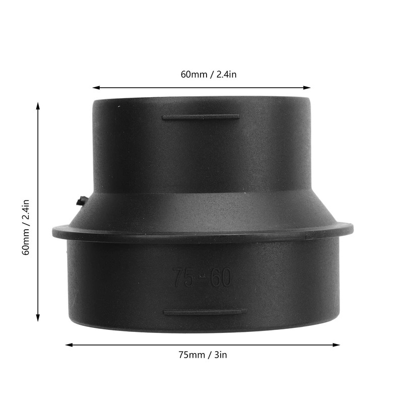 1 Pair ABS Parking Heater Adapter Tube 60MM to 75MM