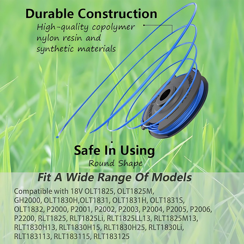 Replacement Spools for Strimmer Spool Compatible with Ryobi One+ AC14RL3A