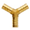Quickun 1/2" ID Hose Brab, Brass Shaped Y 3 Ways