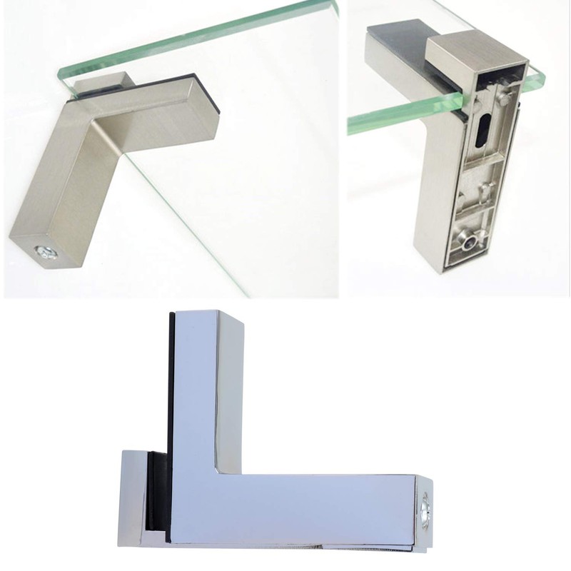 Coolty 4PCS Adjustable Wood/Glass Shelf Bracket, Solid Zinc Alloy Support