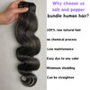 Salt and Pepper Human Hair Bundles 18 20 22 Inch