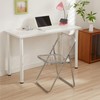 Urban Lifestyle Transparent Acrylic Modern Folding Chair with Chrome Frame,
