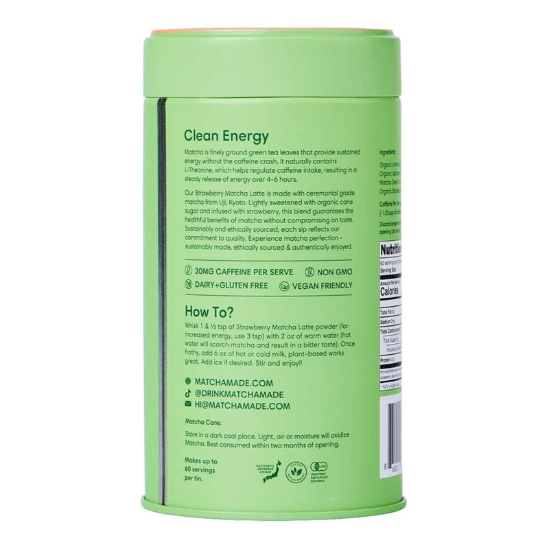 Morning Made Matcha Latte - Strawberry Blend, 300g