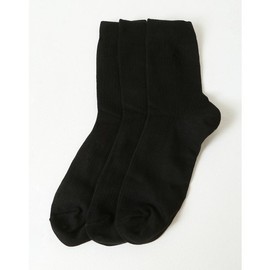 Hazzys (대구신세계)백화점BEST블랙 단색 면혼방 중목양말3종세트 HJSS5E110BK Daegu Shinsegae Department Store BEST Black Solid Color Cotton Blend Mid-Length Socks 3-Piece Set HJSS5E110BK