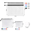 20-Piece Plastic Wallets Zip Lock Folders, Waterproof Zipper Document Pouch