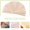 100 Pcs Natural Wood Craft Sticks, 5.91 IN Jumbo Size