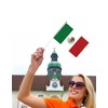 25 Packs Small Mexico Flags on Handheld Stick，Miniature Mexican Flag