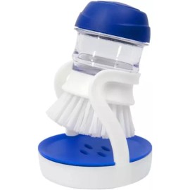 홀더가 있는 셀록스 비누 디스펜싱 접시 브러시 스크럽 Cellulox Soap Dispensing Dish Brush Scrubber with Holder