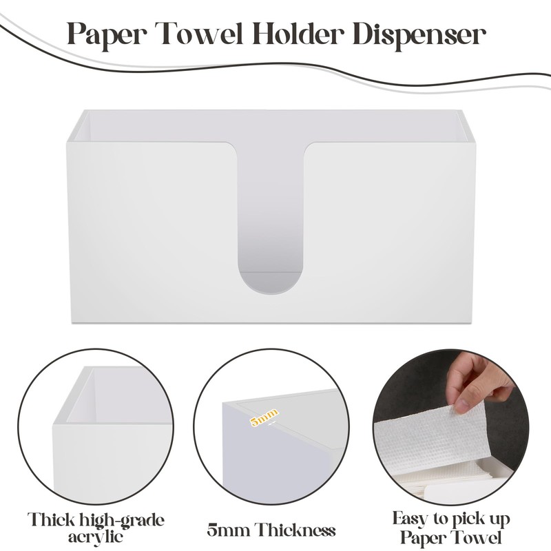 Homdat Simple Design Facial Tissue Boxes Rectangular 27.5x12.7x10.5 cm Acrylic