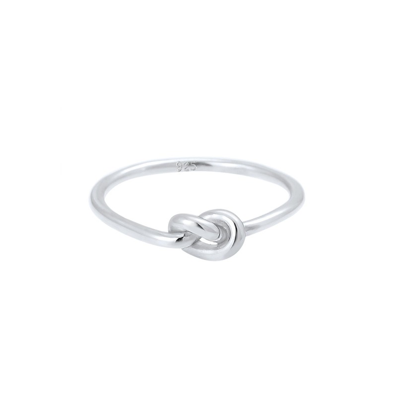 Elli Women's 925 Sterling Silver Trend Knot Ring, Size Q