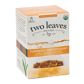 Two Leaves and a Bud Organic Turmeric Antioxidant Herbal Tea, 15 Count (Pack of 1)