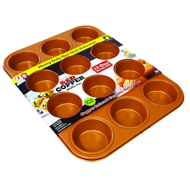 Red Copper Muffin Pan by BulbHead