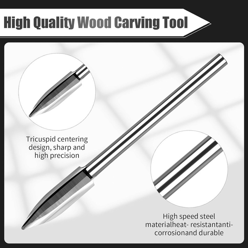 MOAZIFI 5-Piece Carving Tool Set for Lathe, Wood Cutter Accessories